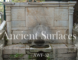 A very rare Islamic wall fountain out of rare marble from the Period of Mehmet II savaged from the Middle East Circa 15th century