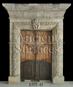 Antique Italian entryway reclaimed and restored from circa 1600's