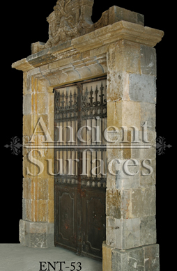 A Unique Ancient French entryway from the late 1600's reclaimed from a private French villa