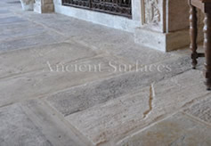 Antique reclaimed Biblos stone in a big size selection as shown installed in a tuscan villa