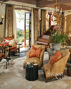 The 2003 Montecito Showcase house of the year is a $15 million home close to Opera Winfrey’s own home, is entirely covered with the ancient Biblos Stone also known by many as the Biblical Stone 