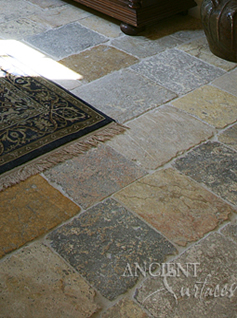 Ancient reclaimed Biblos Stone also named Biblical Stone is installed in a $16 million home in Palo Alto, CA 