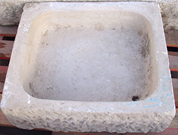 Antique Limestone Sink from the 15th century. Restoredand installed by Ancient Surfaces