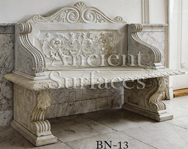 Antique marble bench reclaimed from England circa 18th century