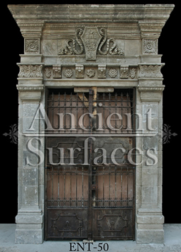 Ancient renaissance limestone entryway reclaimed from Italy Circa 1600's