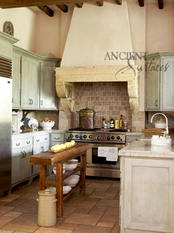 Antique Limestone Kitchen Range Hood