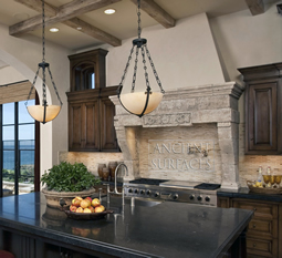 Antique Limestone Kitchen Range Hood