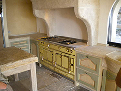Antique Limestone Kitchen Range Hood