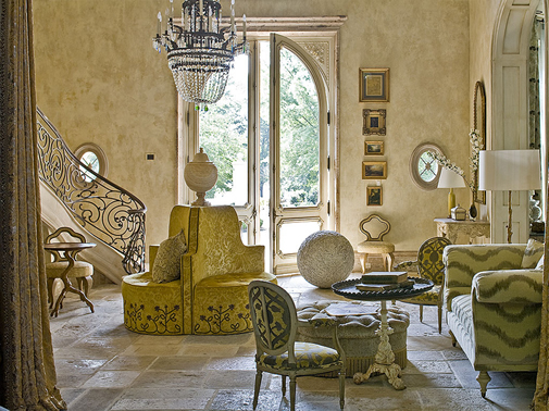 Antique Limestone Floors the Biblical Stone Selection in a Lake Norman Chateau in North Carolina