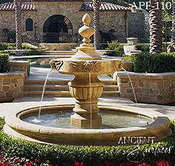 Antique tuscan stone fountain