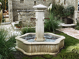 Atique Tuscan style pool fountain out of Limestone