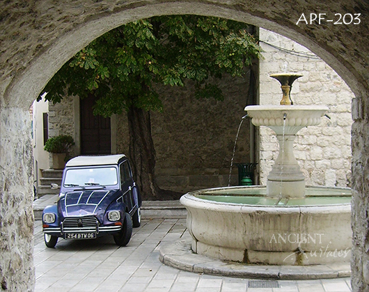 Antique Backyard Limestone Pool Fountain