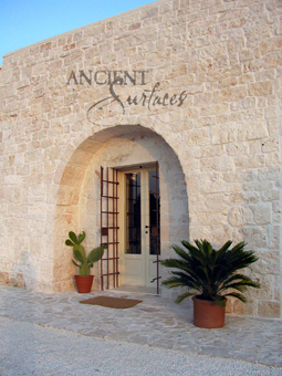 Capa Bianca limestone cladding on the inside walls of a French Bastide style farmhouse