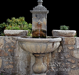 A beautiful 17th century antique reclaimed limestone wall fountain salvaged from the south of France