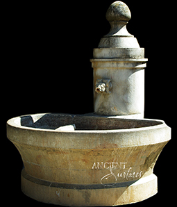 A beautiful 17th century antique reclaimed limestone wall fountain salvaged from the south of France