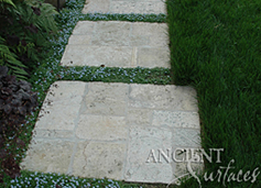 Ancient reclaimed Biblos Stone commonly called the Biblical Stone is installed in a $11 million home in Balboa Island home in CA