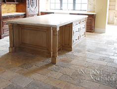 Antique Biblos Stone also known ass Biblical Stone on the floor of a remodeled castle.