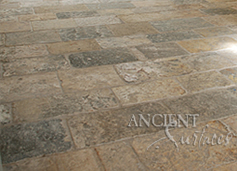 Ancient reclaimed Biblos Stone known as the Biblical Stone is installed in a $12 million home in Lido Island in CA