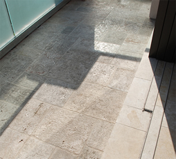 Kronos Limestone used in a master bathroom and shower floors and walls