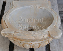 Antique Scaloped Marble Planter Sink