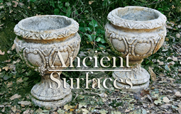 Antique Limestone Planters Pair