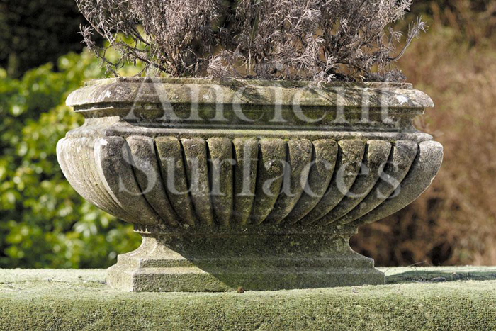 Antique Stone Planters and Pedestals by Ancient Surfaces