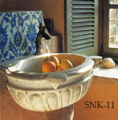 Ancient 16th Ancient Venetian bath style marble vegetable sink ideal for any powder room or even outdoor sink type installation
