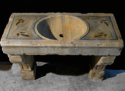 Antique reclaimed mortar shaped oval sink from the 14th century. Reclaimed and restored back to its former glory by our team of qualified carvers